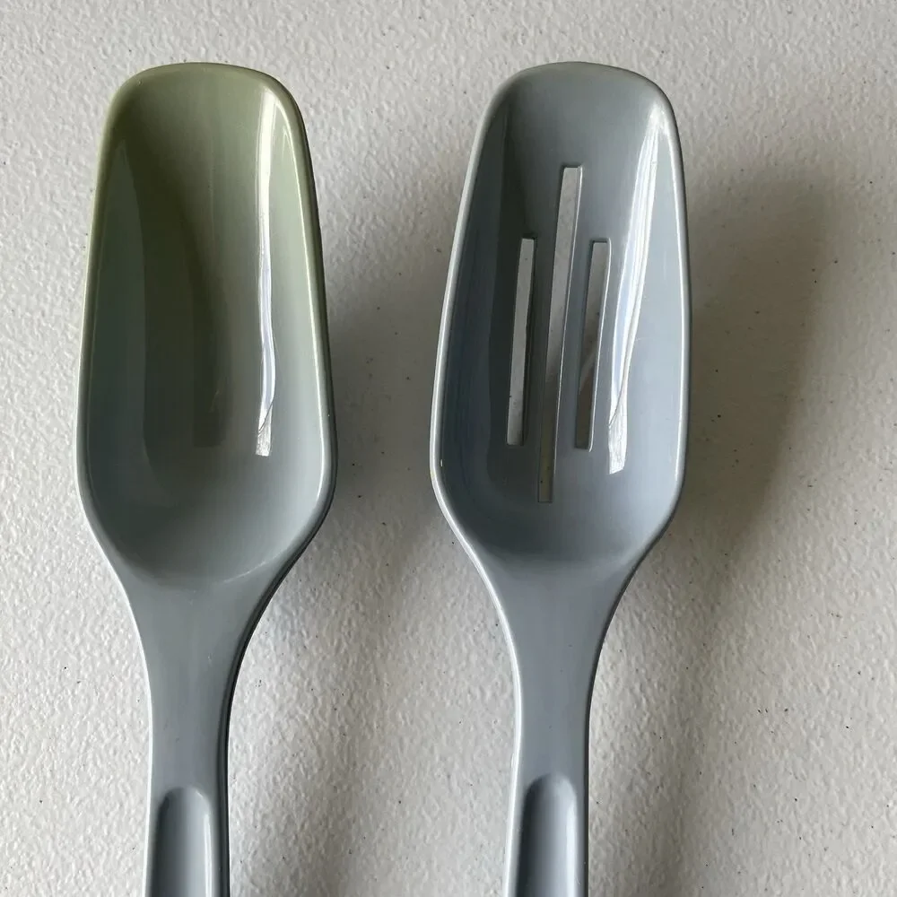 Vintage King Kraft Nylon Slatted Spatula Turner Cooking Spoons Blue Lot of 3 USA